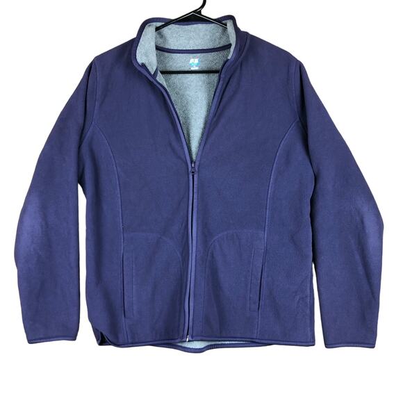 SJB Active Womens Jacket Purple Fleece Body Warmth Full Zip Athleisure Large - Picture 1 of 13
